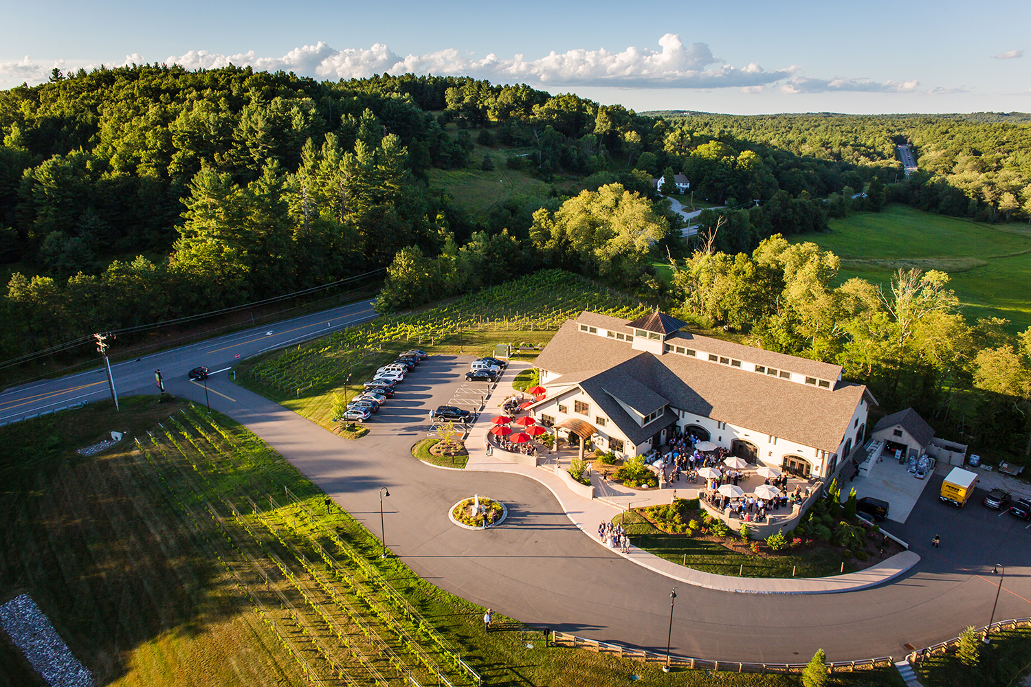 aerial photos of winery